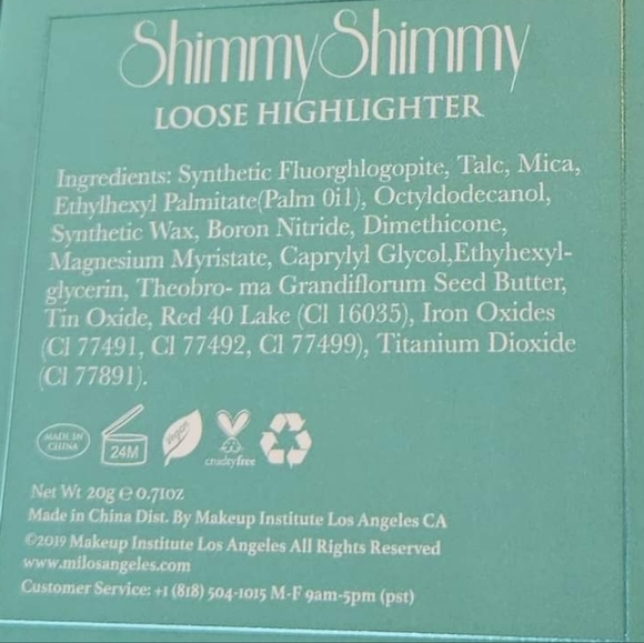 MiLos Angeles Shimmy Glow Highlighter and Hank brush NEW - Picture 3 of 5
